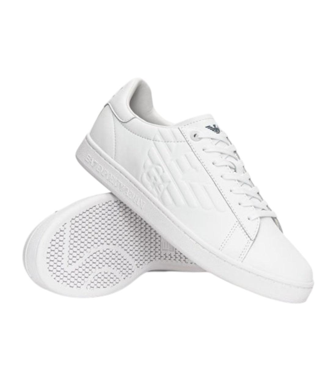 Ea7 Wit Sneakers Met Labeldetails
