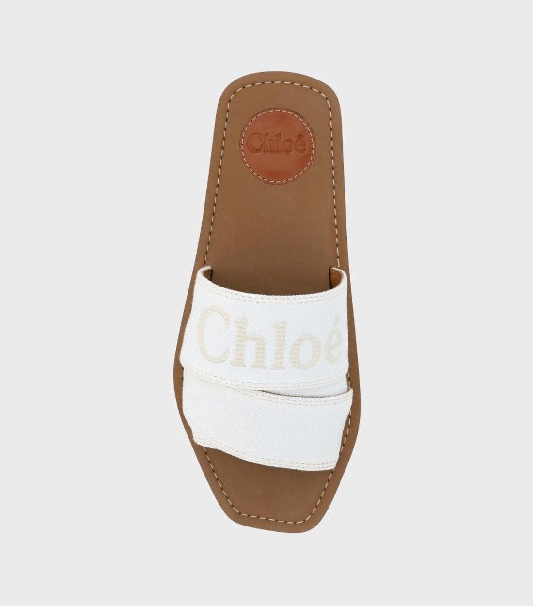 Chloé Woody Wit Sandalen Dames