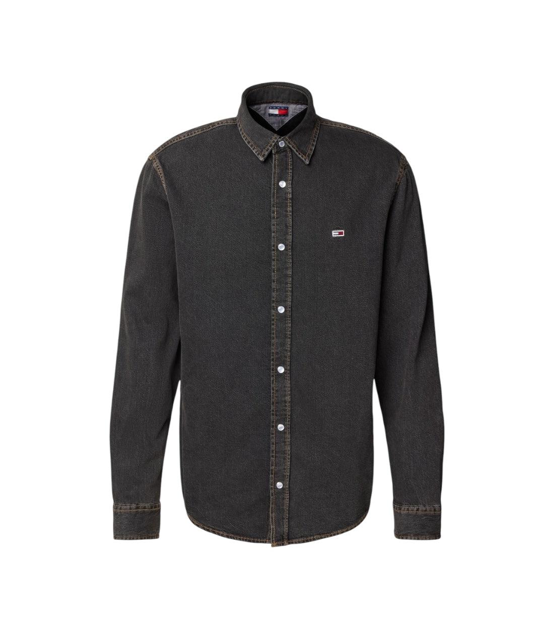 Tommy Hilfiger Jeans Zwarte Washed Overhemd