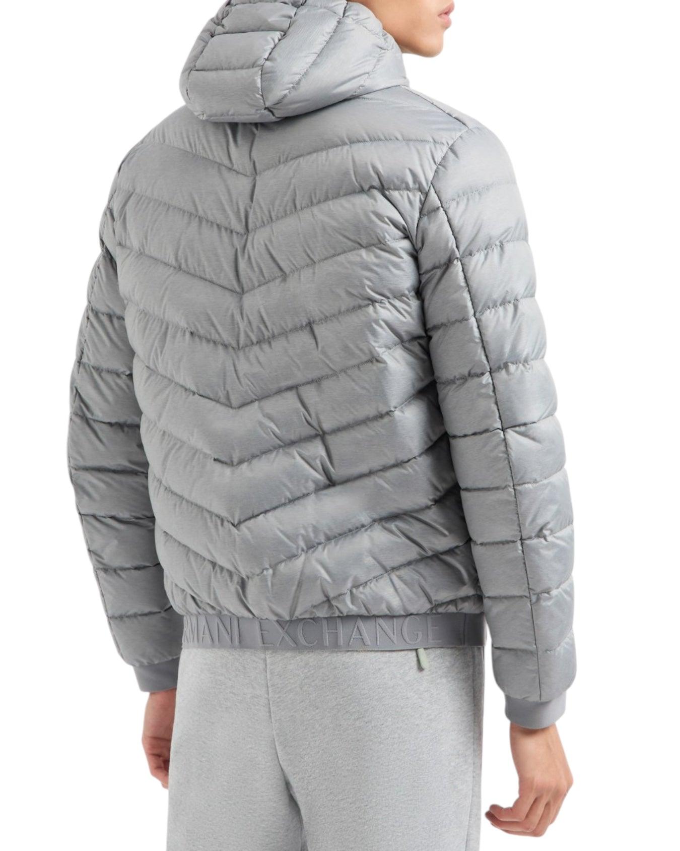 Armani Exchange Grijs Full Zip Down Jas