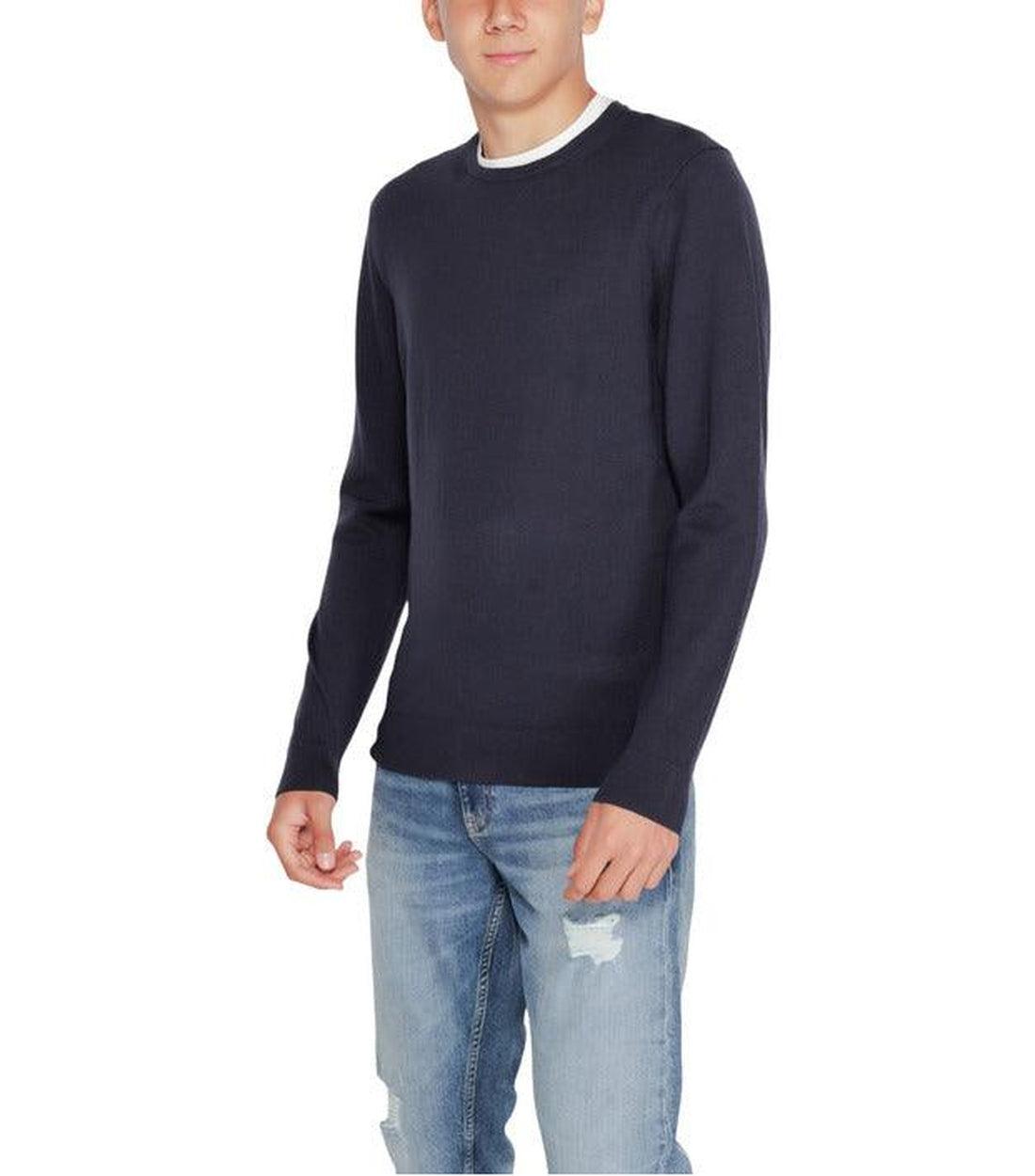 Calvin Klein Merino Crewneck Trui In Blauw