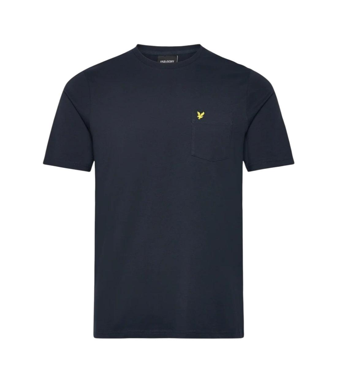 Lyle & Scott Blauw T-shirt Met Borstvak