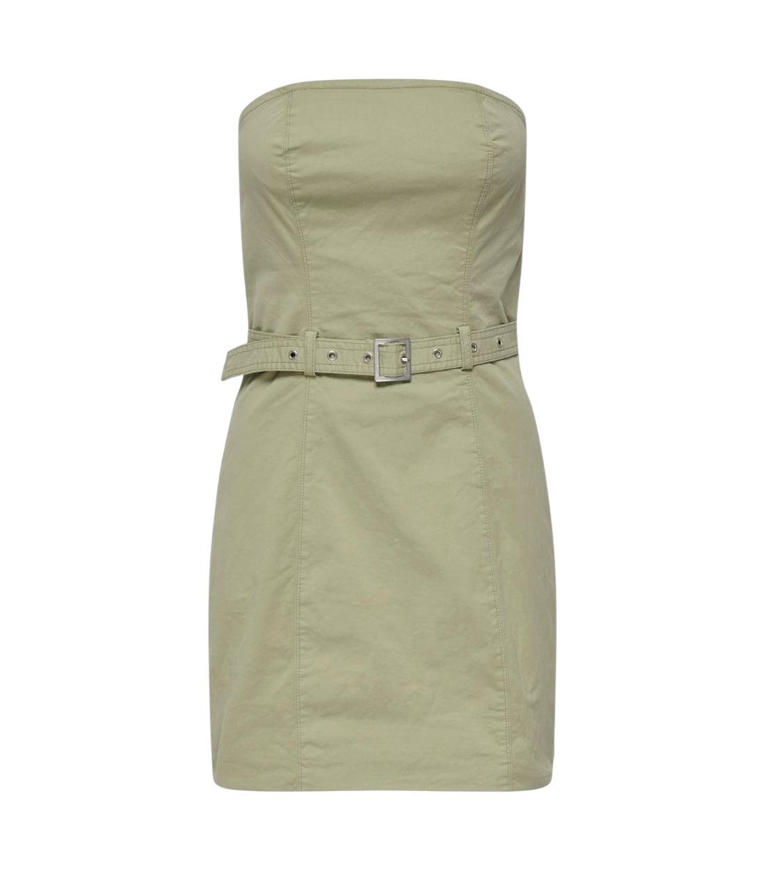 Only Groen Korte Jurk Met Riem