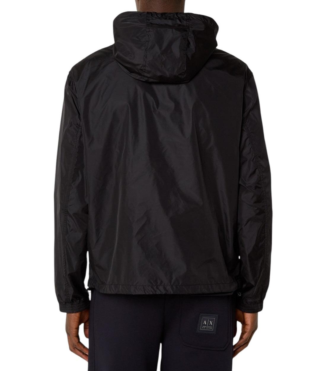 Armani Exchange Zwarte Windbreaker Met Capuchon