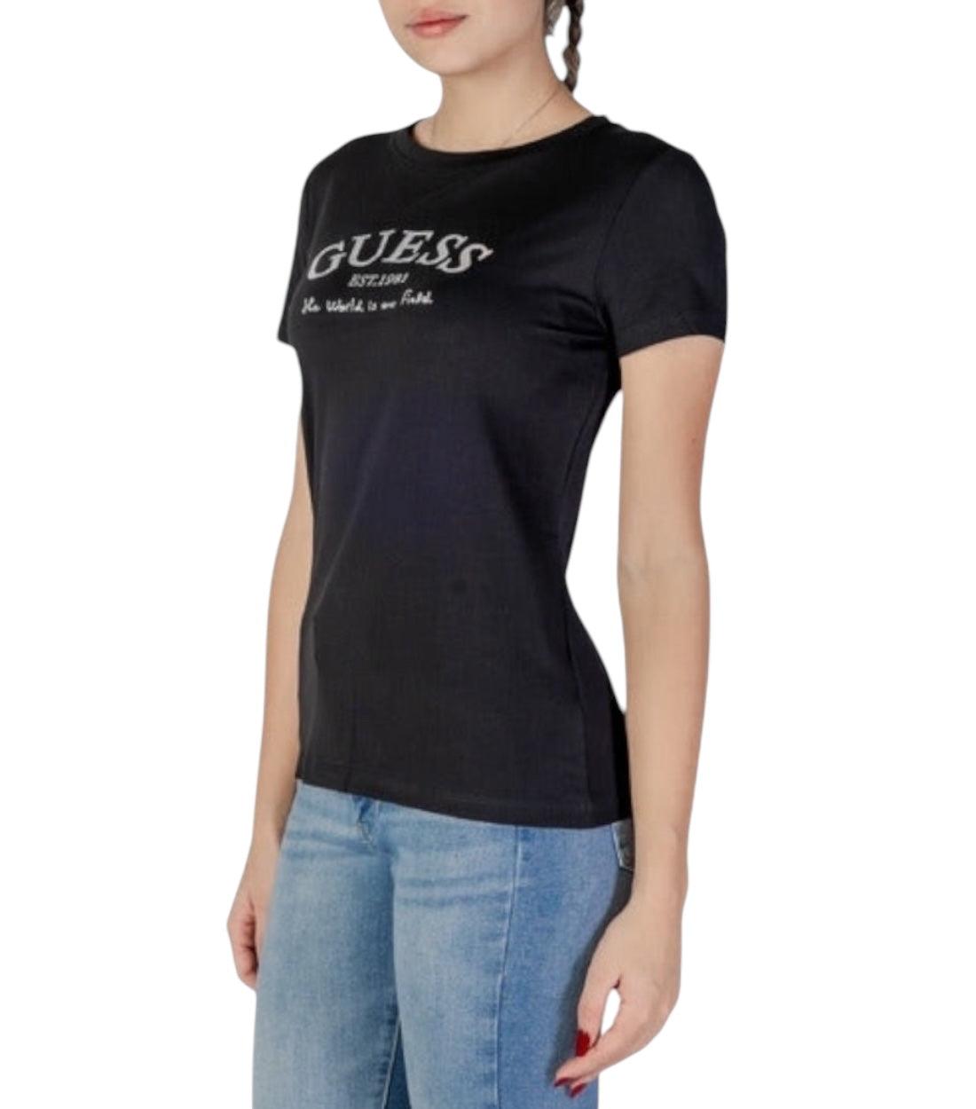 Guess Zwart T-shirt Met Logo