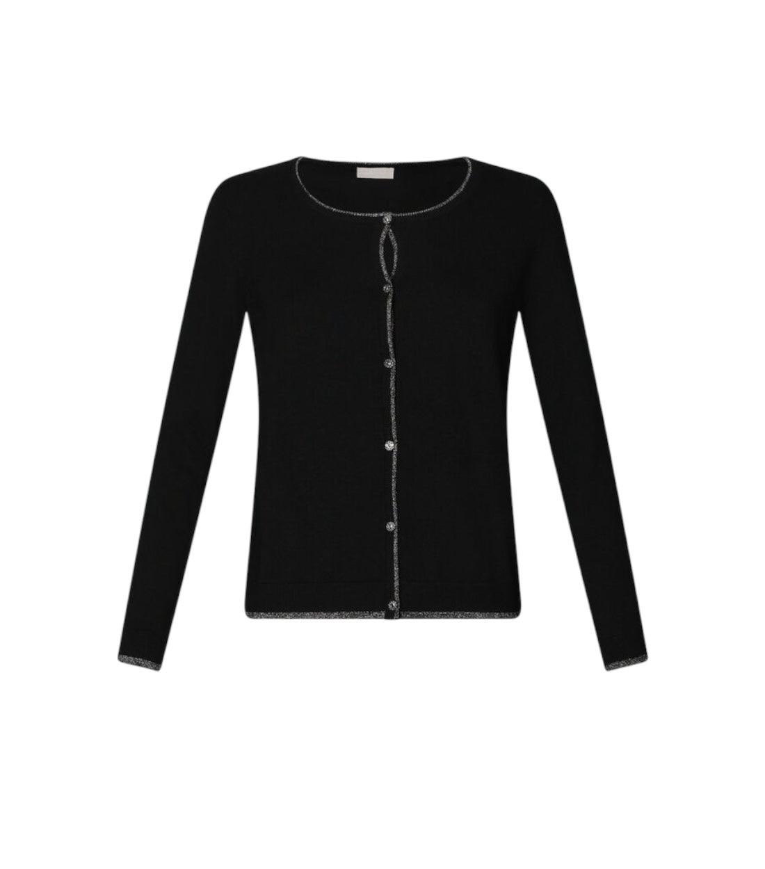 Liu Jo Zwart Vest Met Glitter Rand