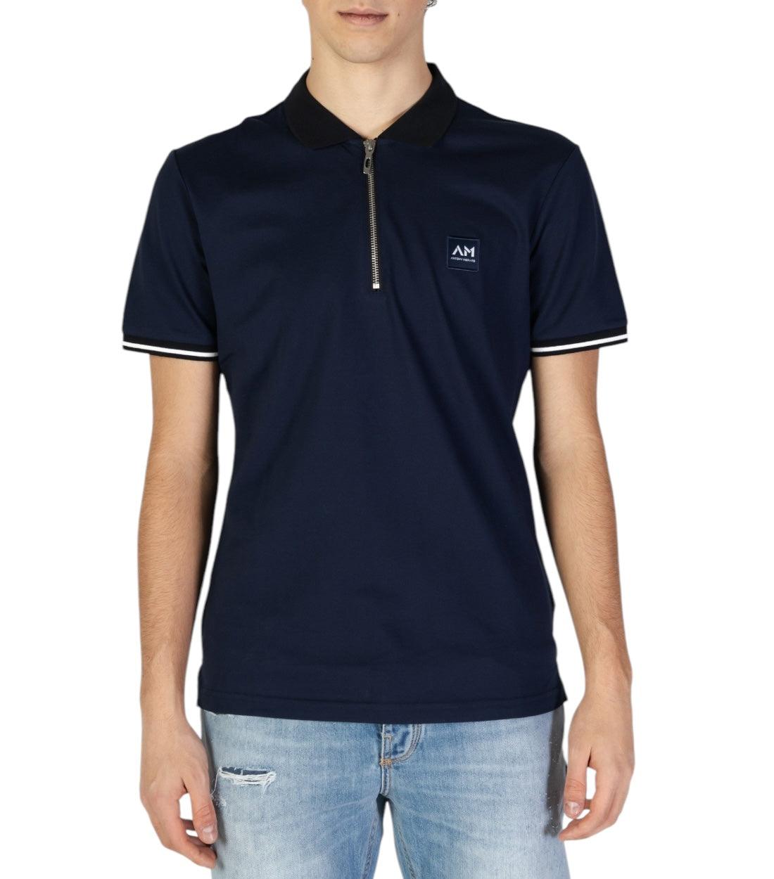 Antony Morato Blauw Polo Top Met Rits