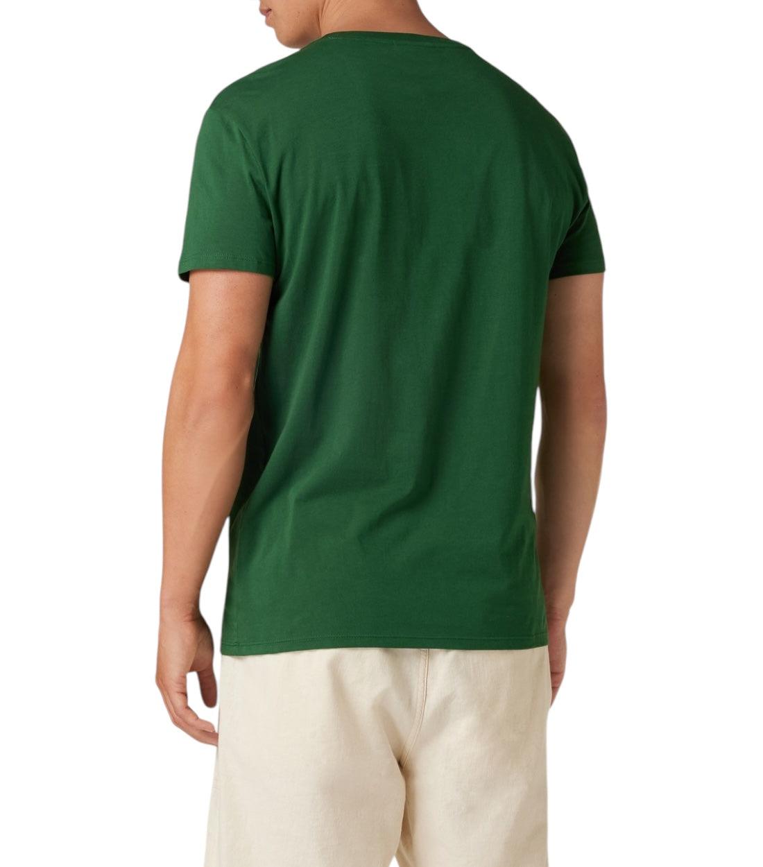 Lacoste Groen Supima T-shirt Met Logostitching