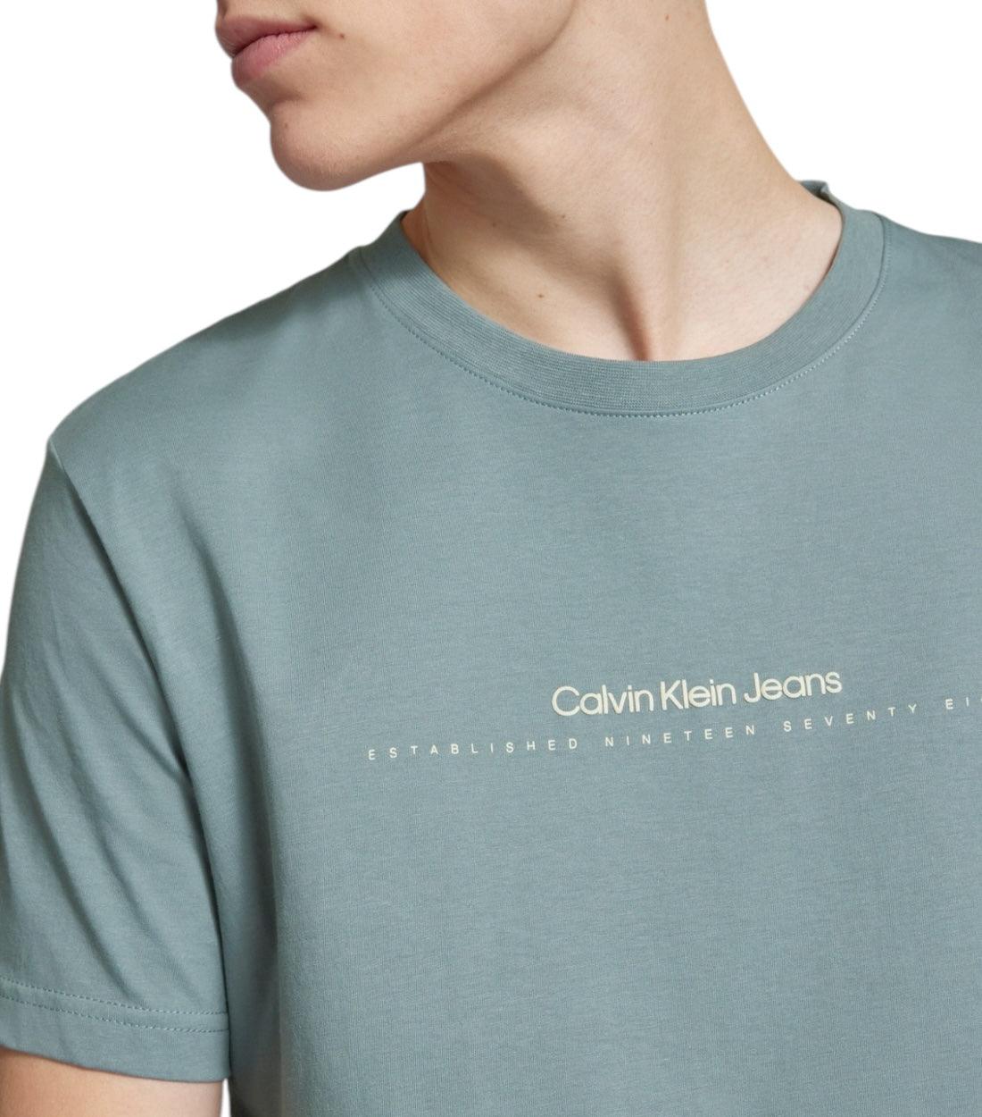 Calvin Klein Jeans Groen T-shirt Met Labelprint
