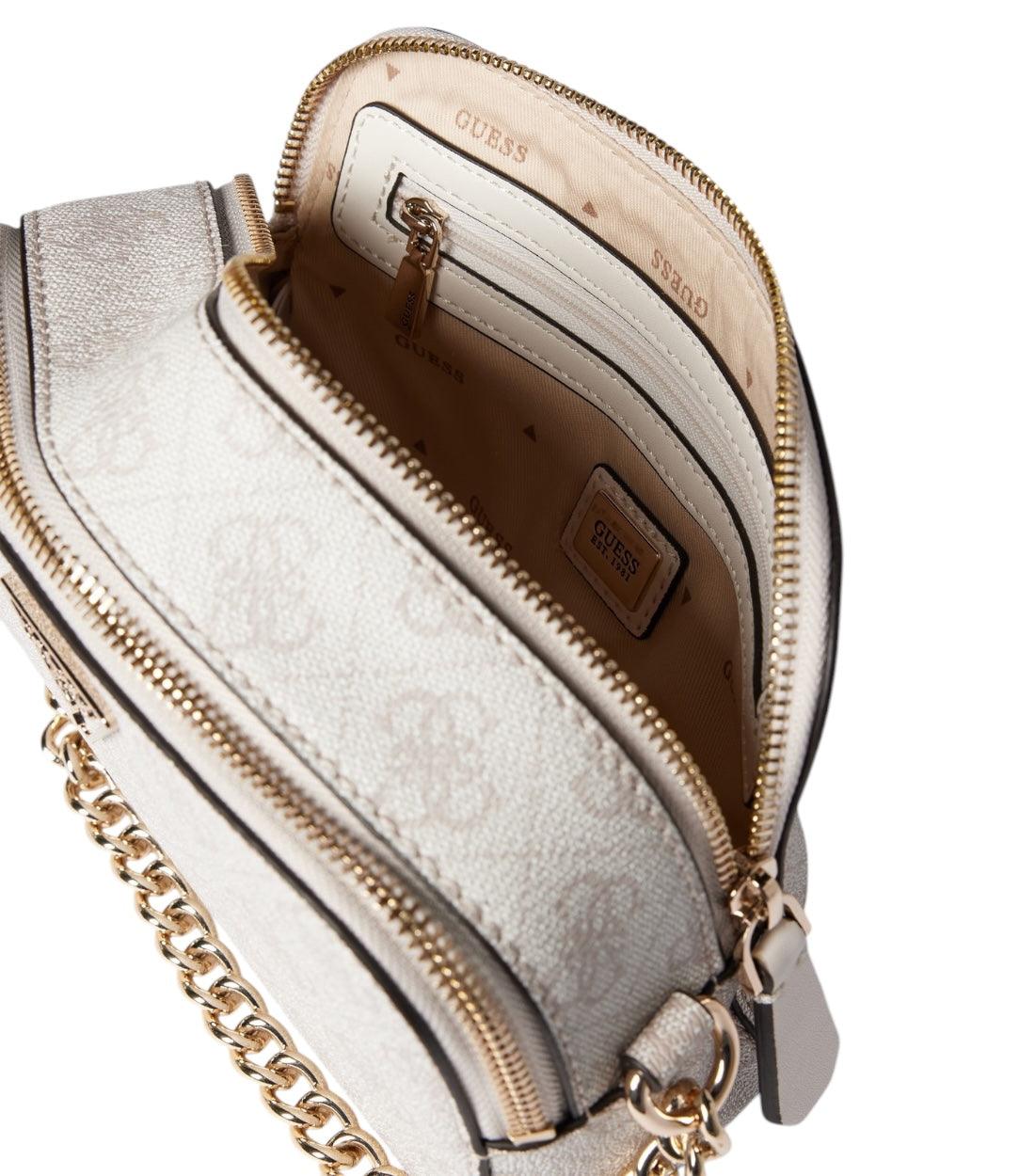 Guess Beige Noelle Crossbody Tas Met all-over motief