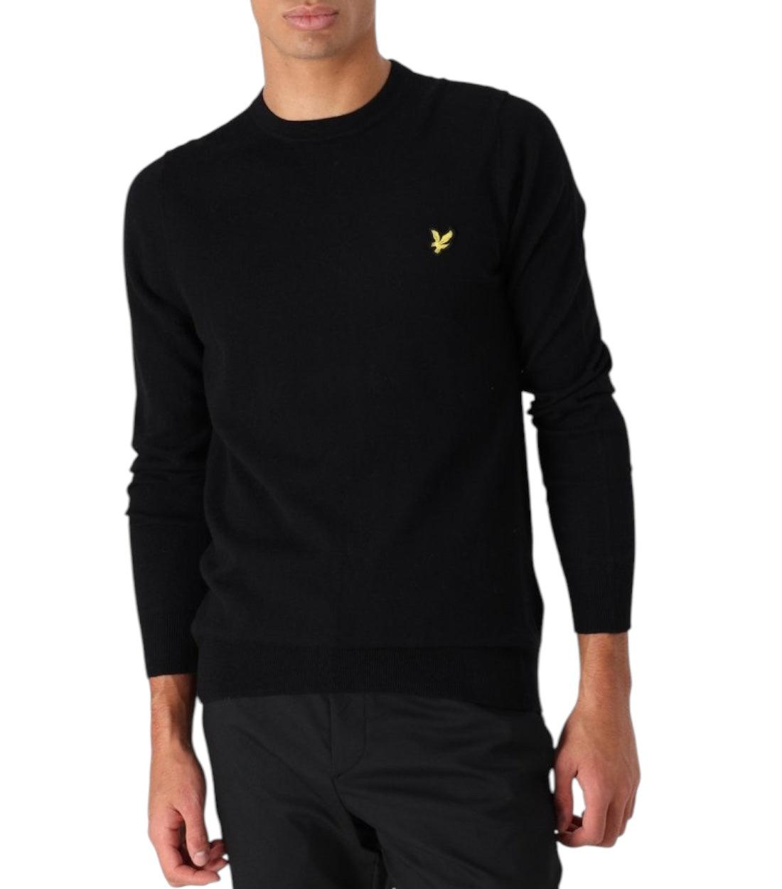 Lyle & Scott Zwart Jet Crew Neck Trui