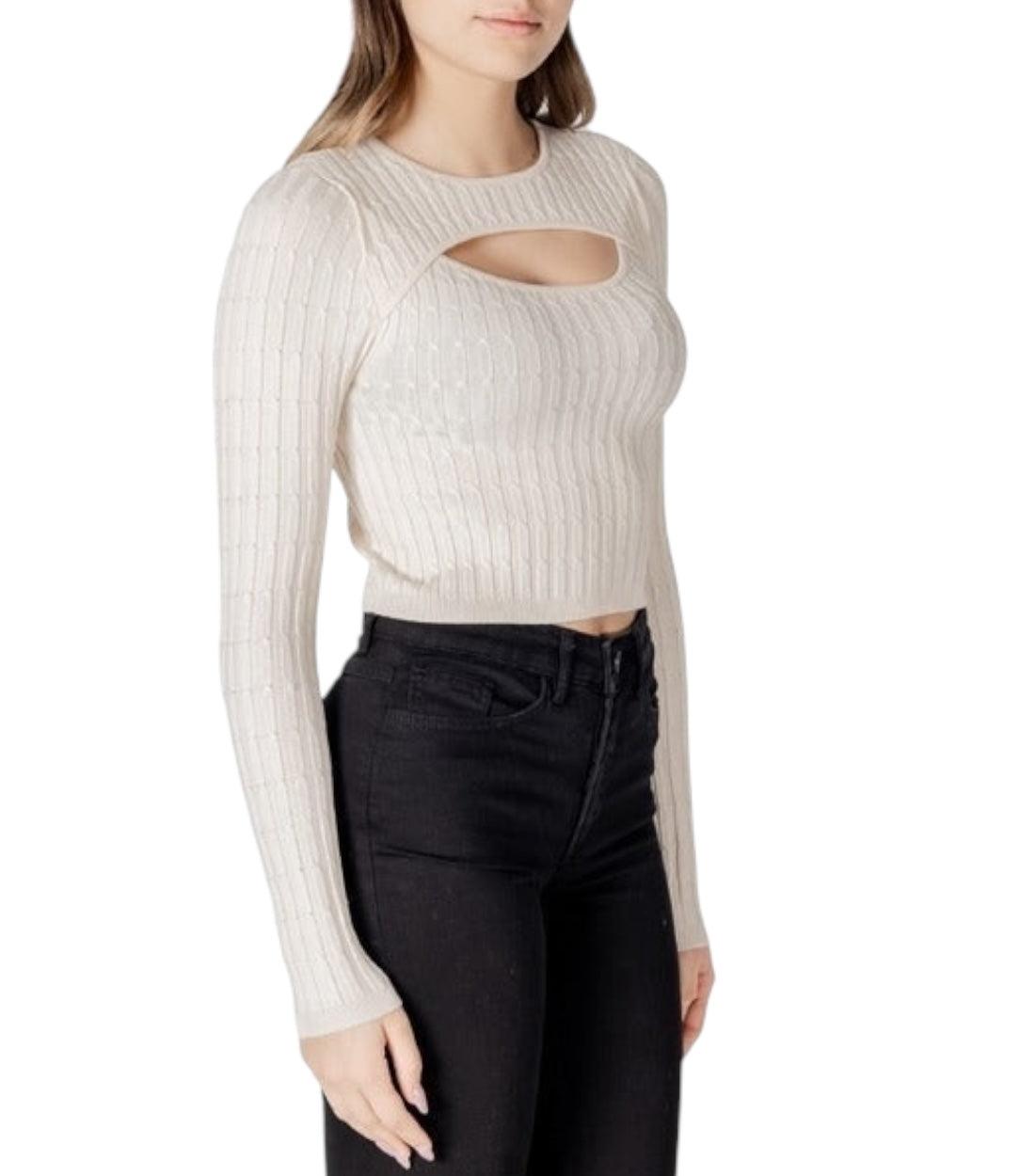 Only Beige Trui Met Lange Mouwen
