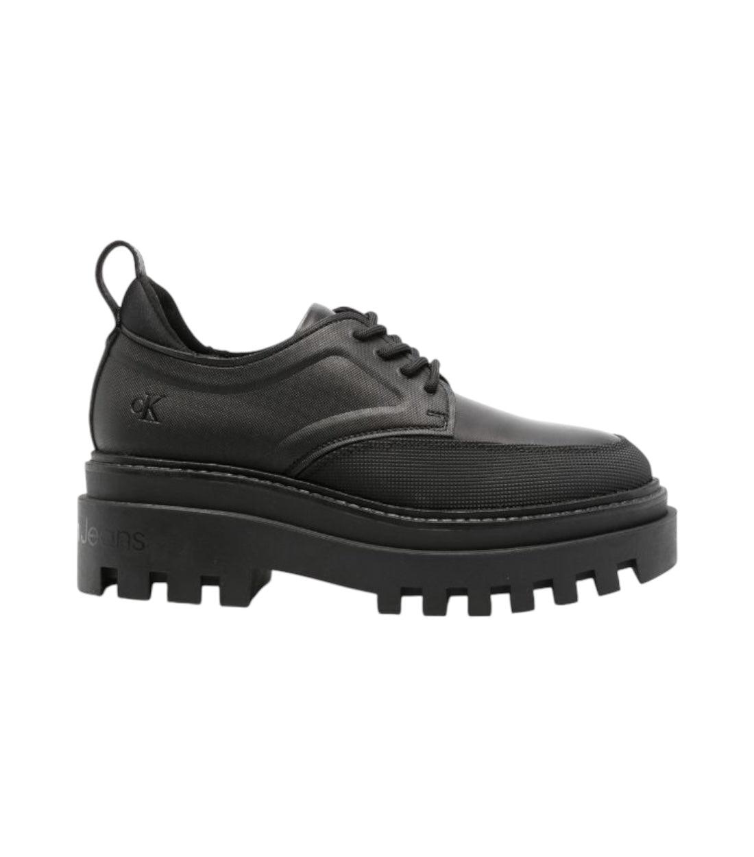 Calvin Klein Zwart Leren Derby Laarzen