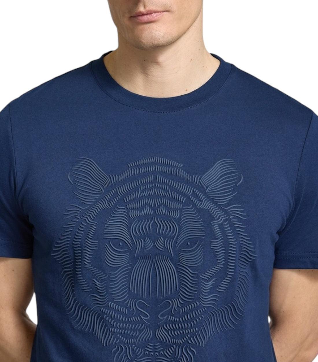 Antony Morato Blauw T-shirt Met Tijgerprint