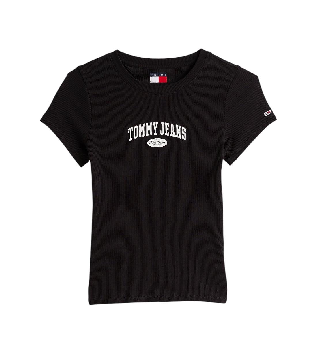 Tommy Hilfiger Jeans Zwart Varsity Slim Fit T-shirt