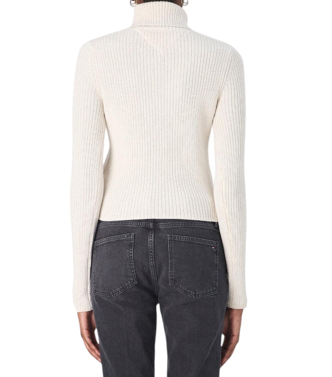 Tommy Hilfiger Beige Coltrui Met Logo