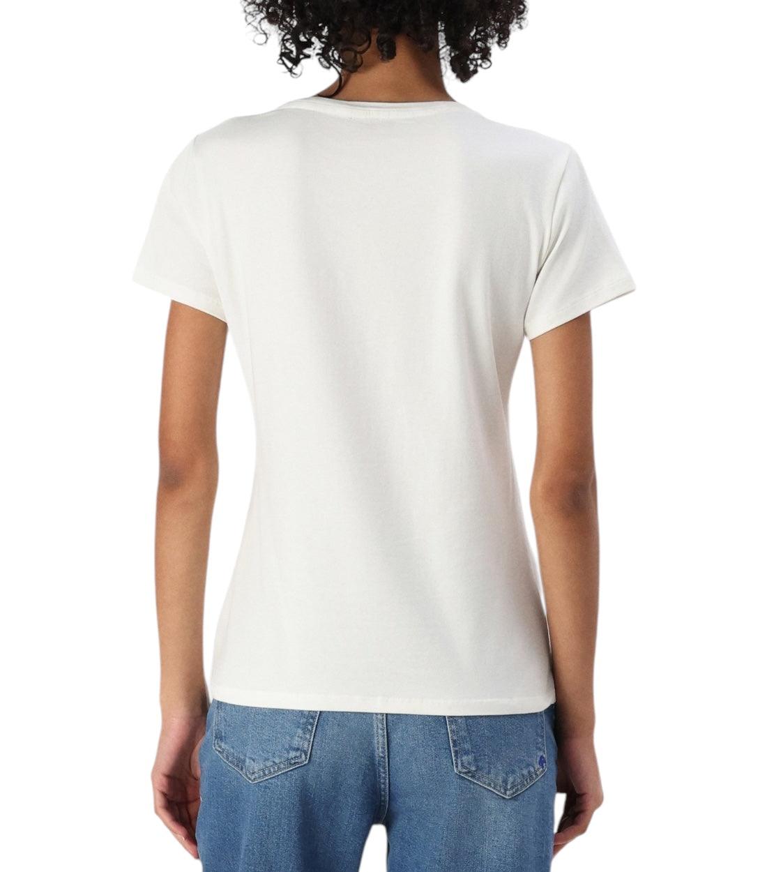 Liu Jo Wit T-shirt Met Logo Borduring