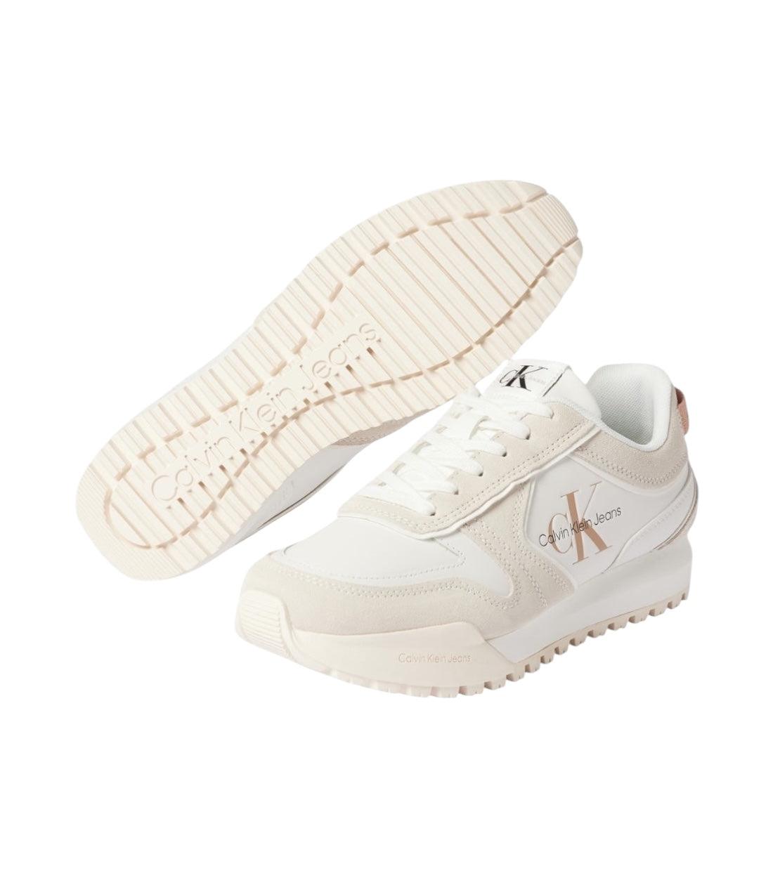 Calvin Klein Wit Toothy Runner Sneakers