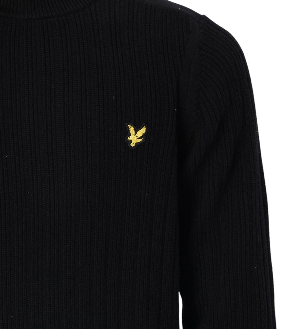 Lyle & Scott Zwarte Mock Neck