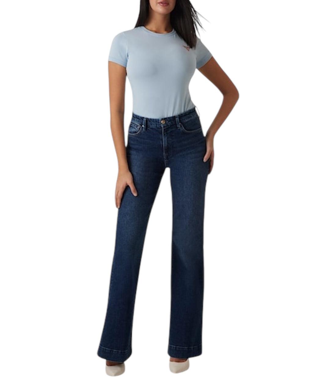 Guess Stretch T-shirt Met Klein Driehoek Logo