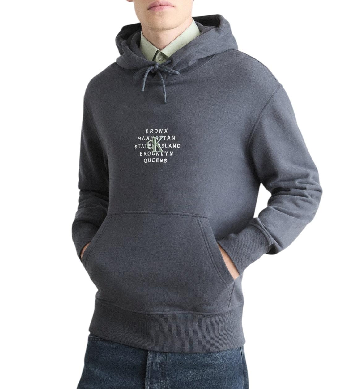 Calvin Klein Jeans Grijs Sweatshirt Met Capuchon