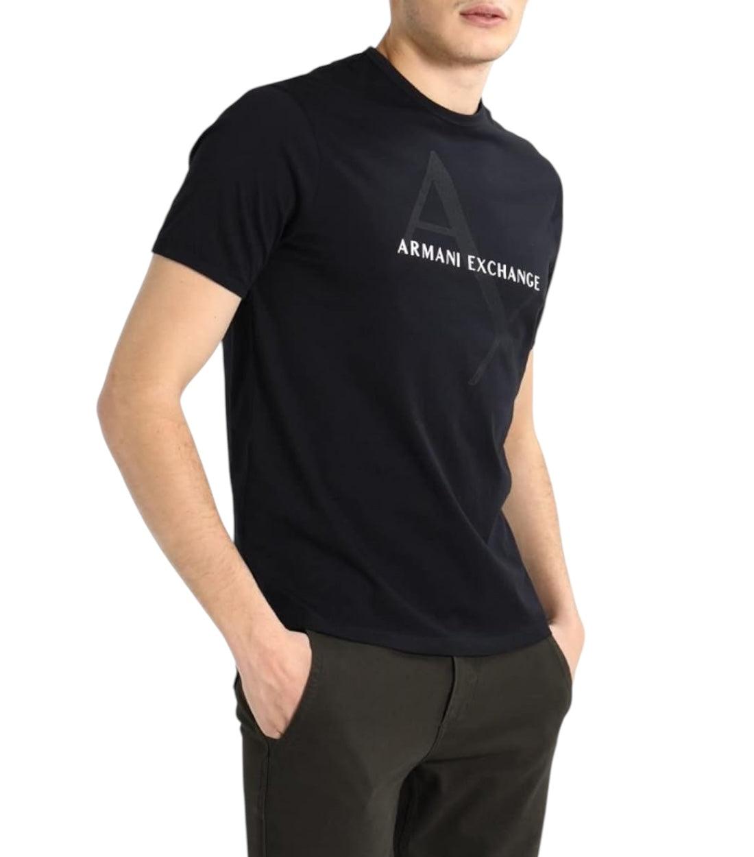 Armani Exchange Zwart Slim Fit T-shirt Met Logo
