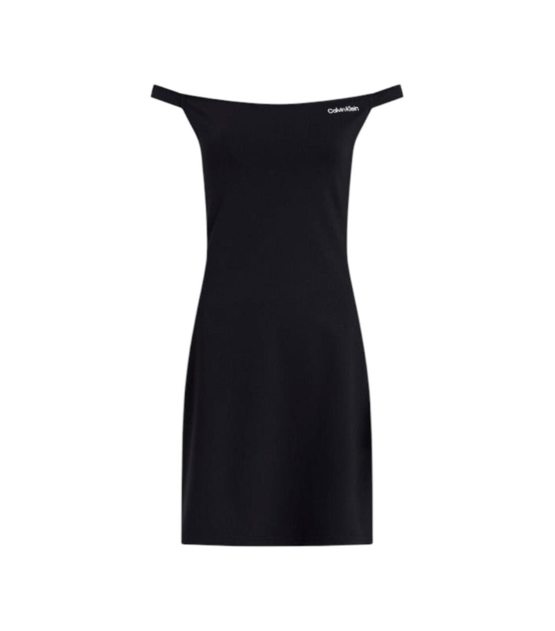 Calvin Klein Jeans Zwart Jurk Met Logodetail