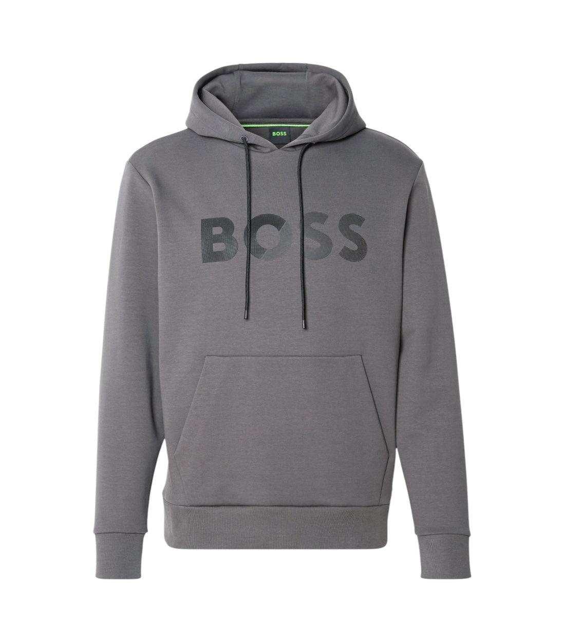Boss Grijs Soody Tape Trui Met Logo