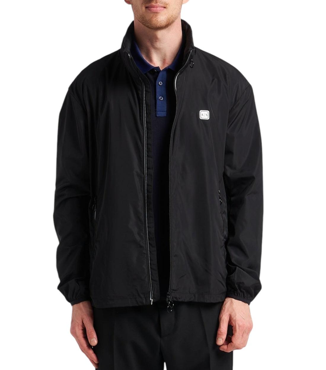 Armani Exchange Zwart Windbreaker Met Logodetails