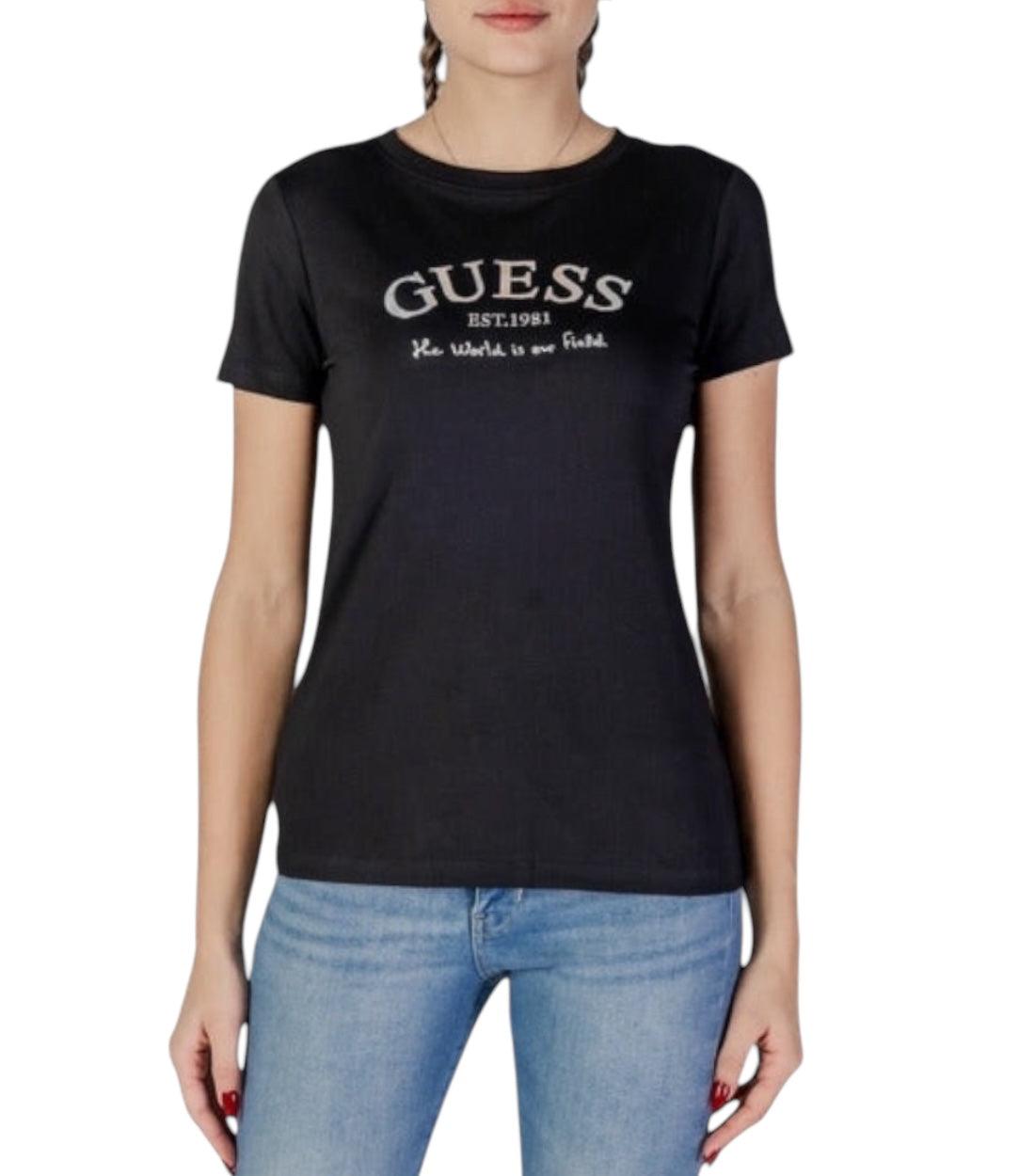 Guess Zwart T-shirt Met Logo