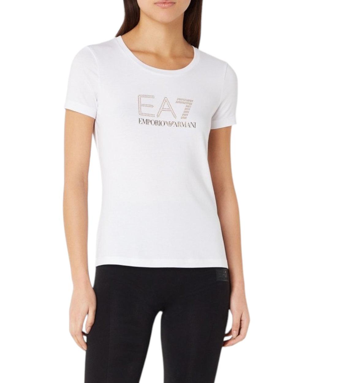 Ea7 Wit T-shirt Met Logo