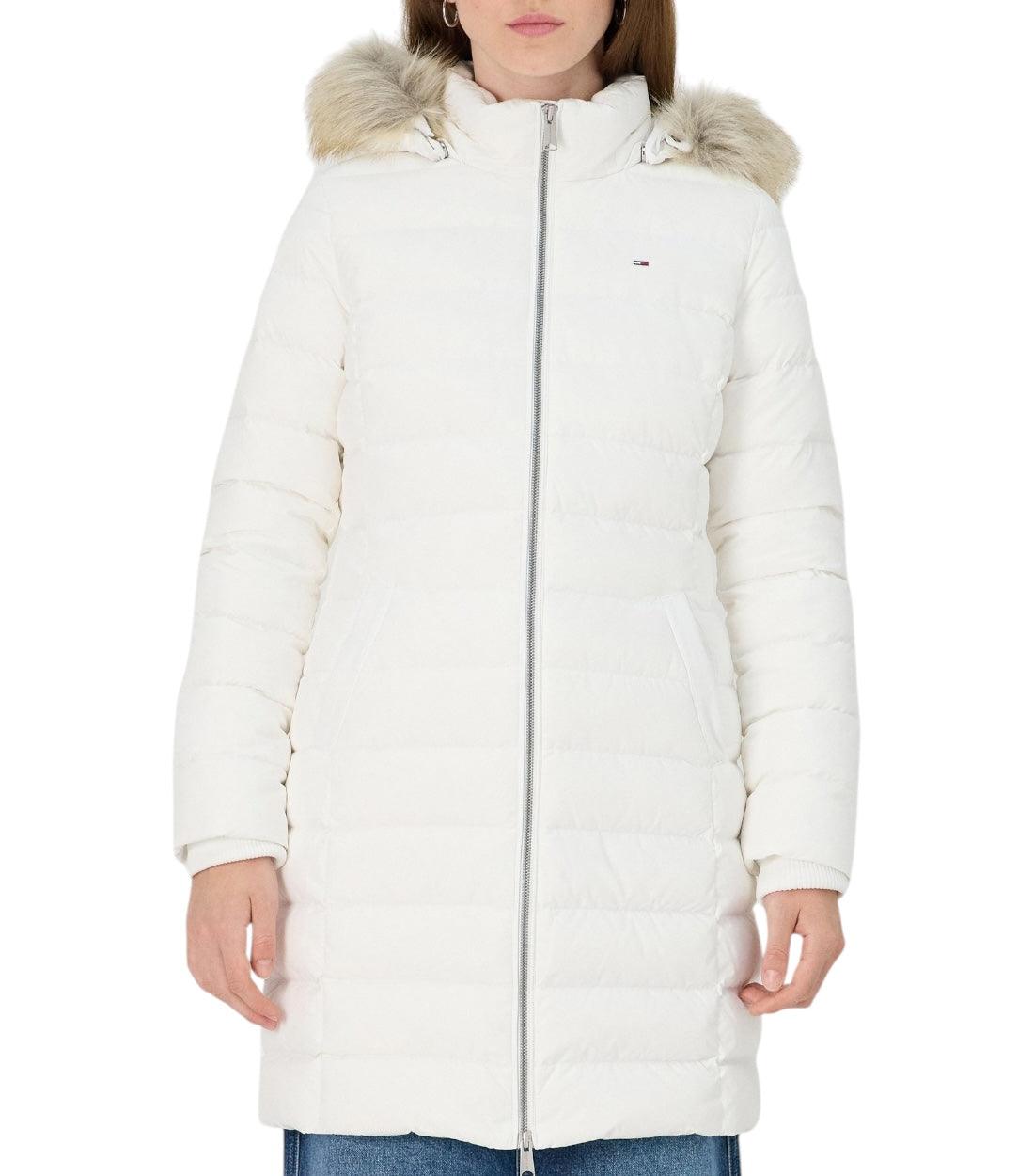 Tommy Hilfiger Jeans Wit Donsjas Met Capuchon