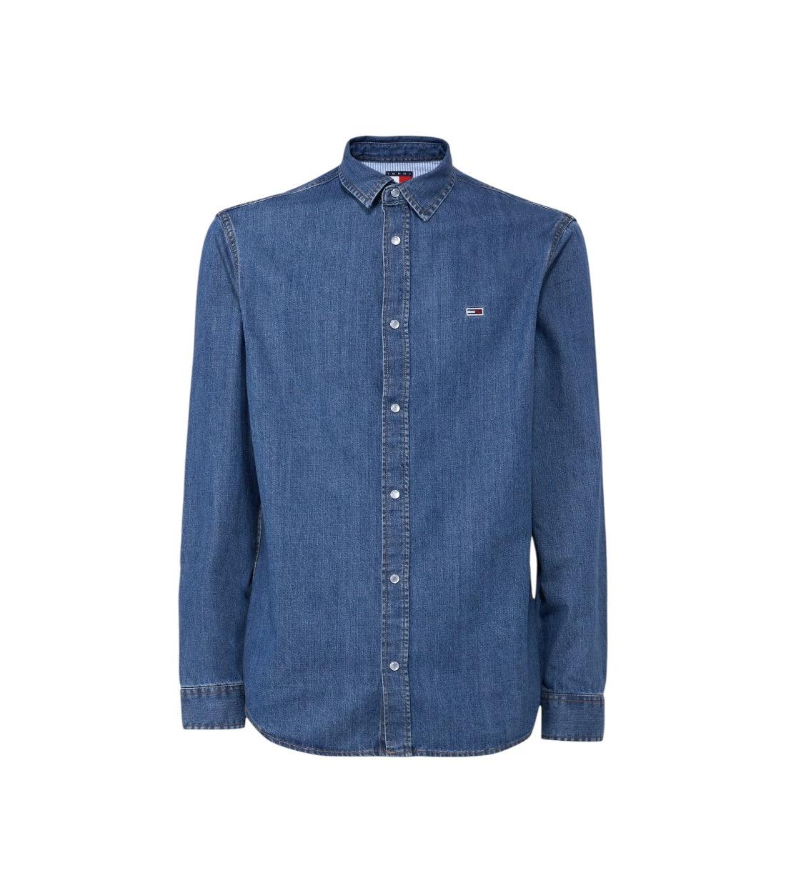 Tommy Hilfiger Jeans Blauwe Denim Overhemd