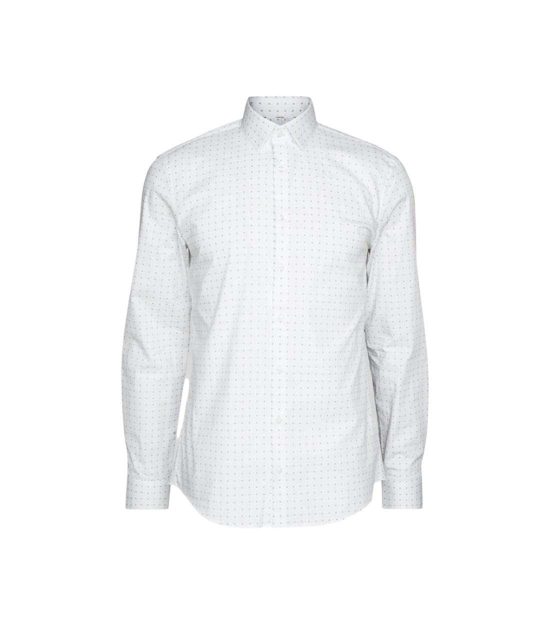 Calvin Klein Wit Slim Shirt Zakelijk Overhemd