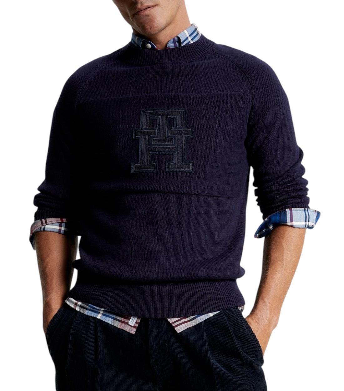Tommy Hilfiger Blauw Monogram Trui