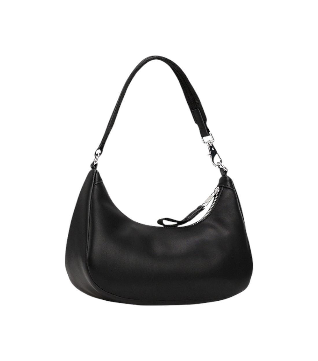 Tommy Hilfiger Jeans Zwart Schouder Tas Met Metalen Logo