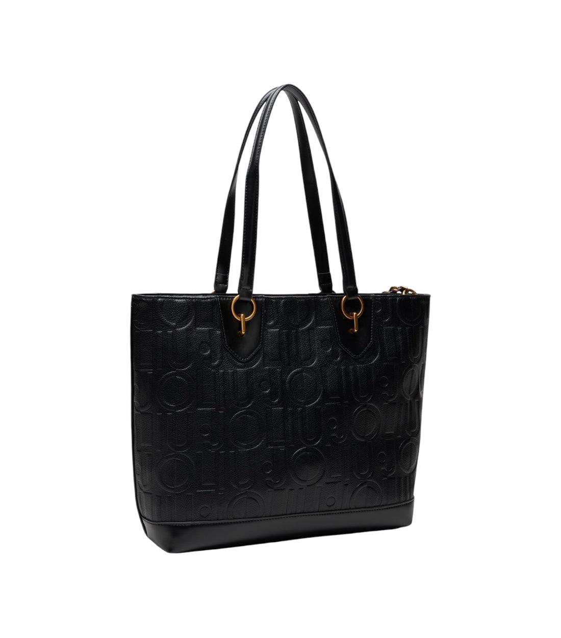 Liu Jo Zwart Shopper Tas Met Logo En Ketting