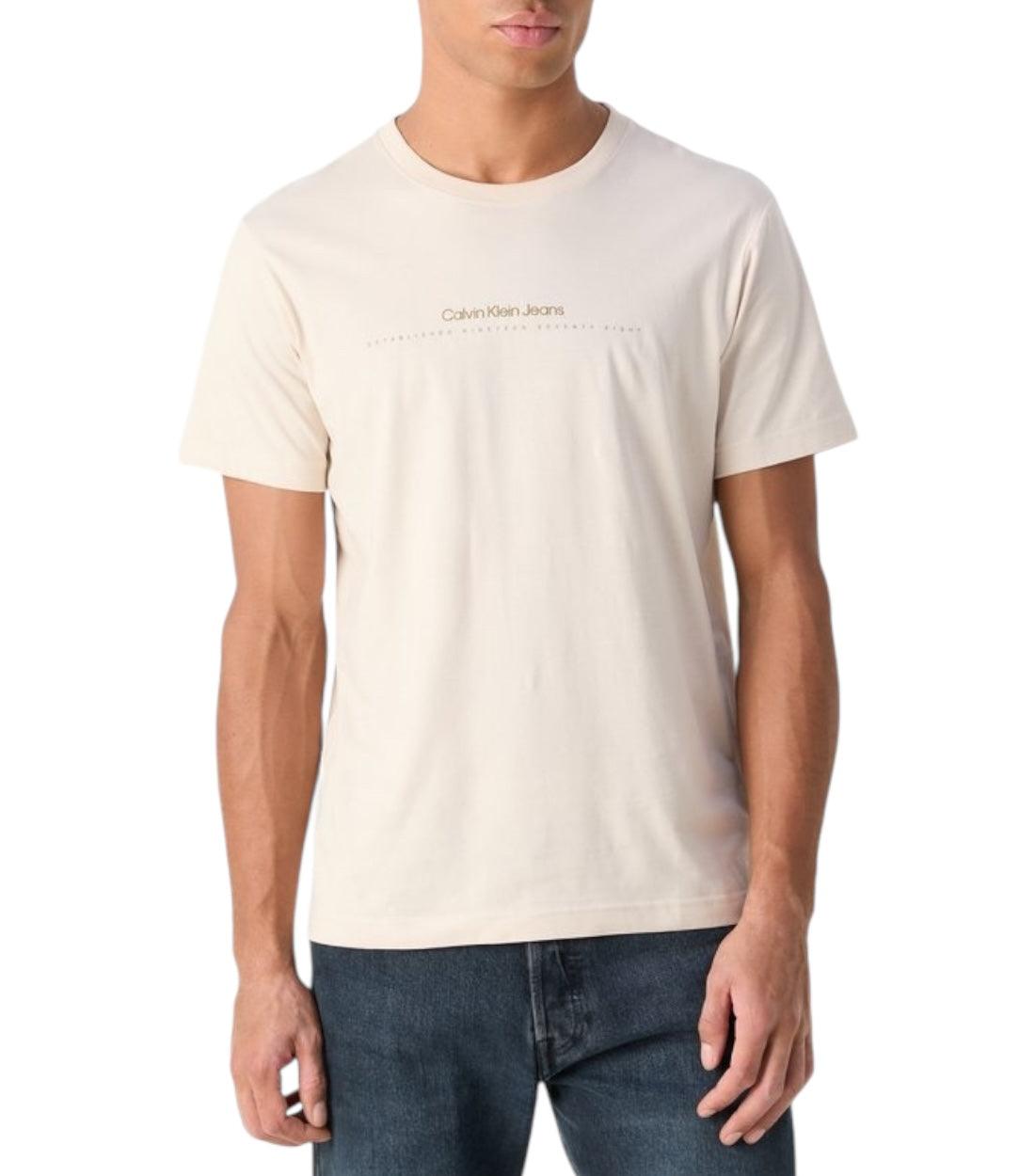 Calvin Klein Jeans Beige T-shirt Met Logo