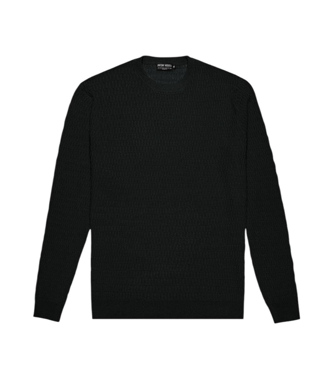 Antony Morato Zwart Viscose Blend Trui