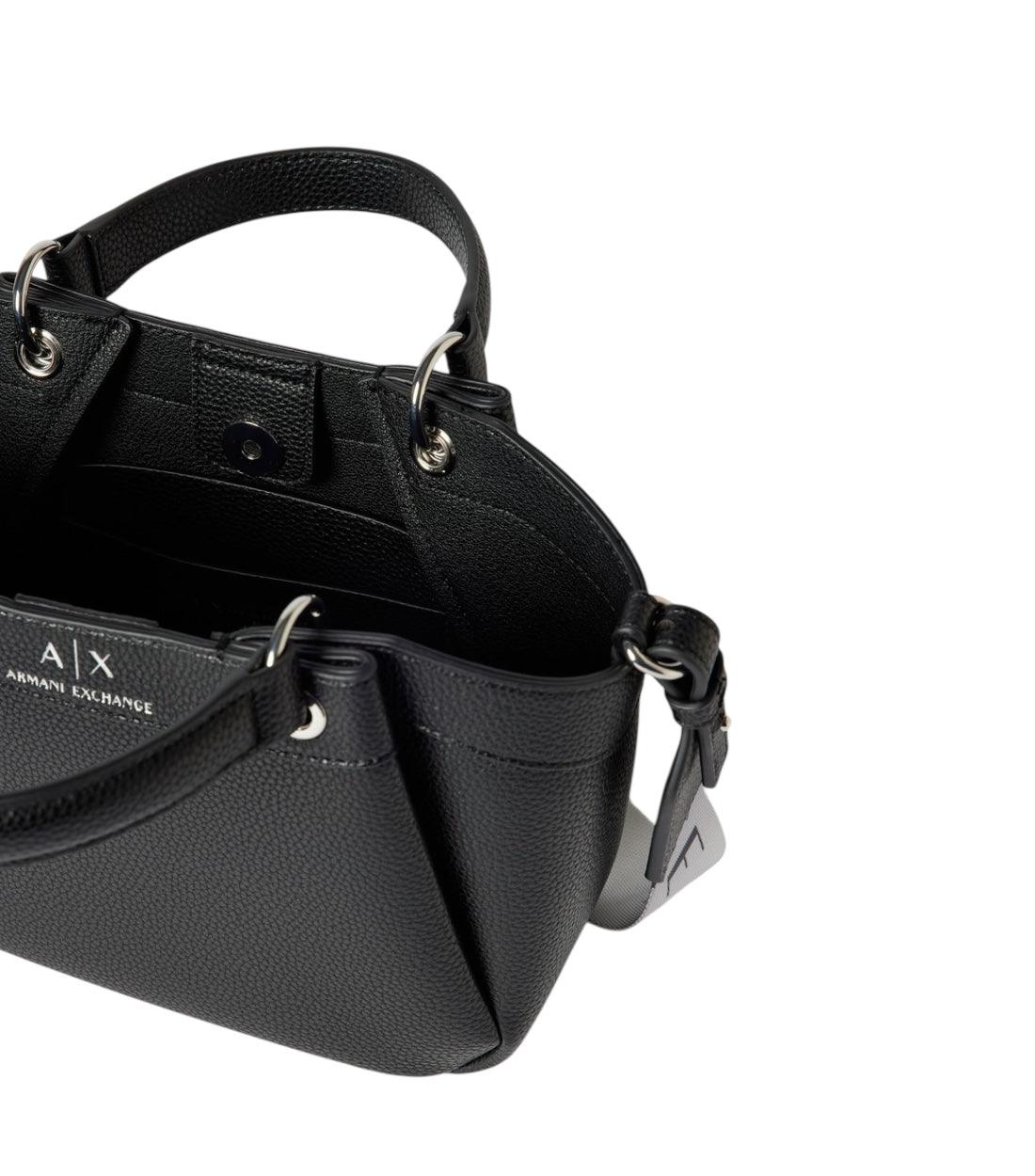 Armani Exchange Zwart Wave Tas Met Labeldetails