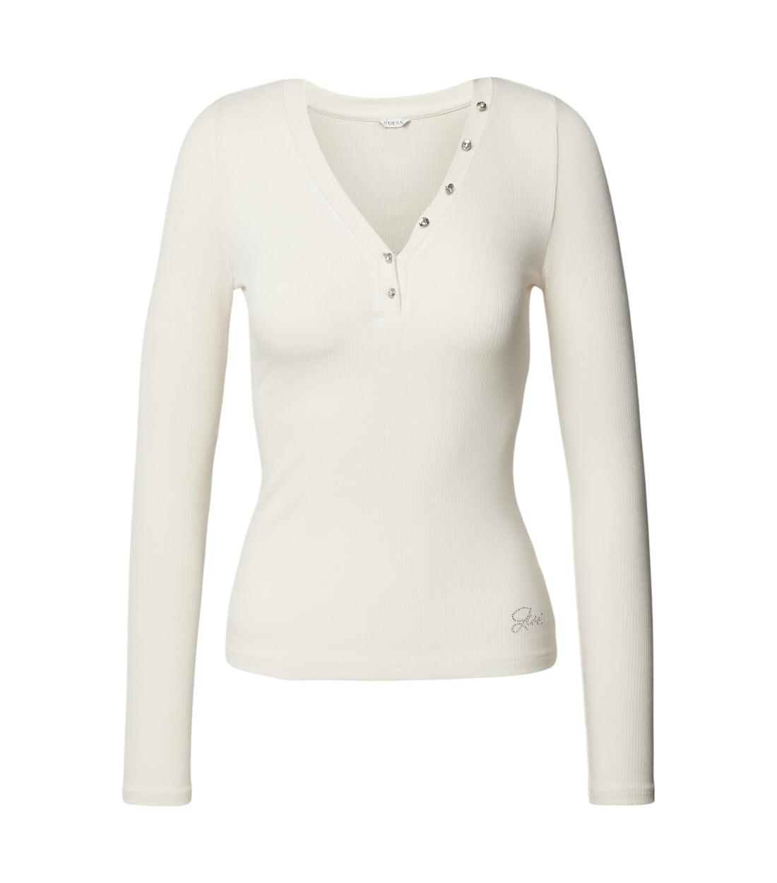 Guess Wit Kyla Long Sleeve Met Rib Mouwen