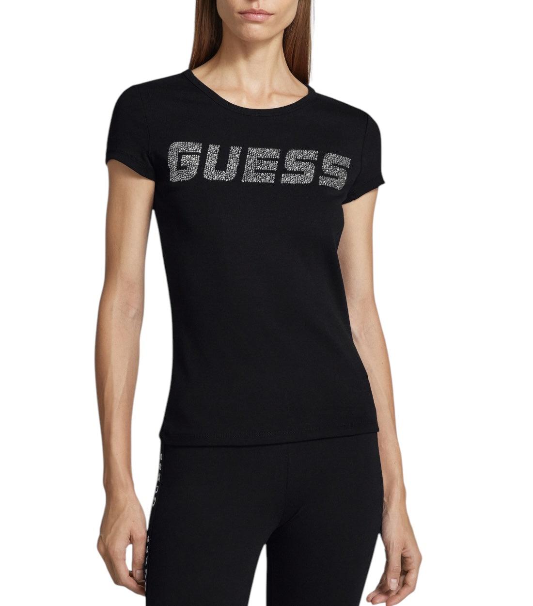 Guess Zwart Kiara T-shirt Met Logo
