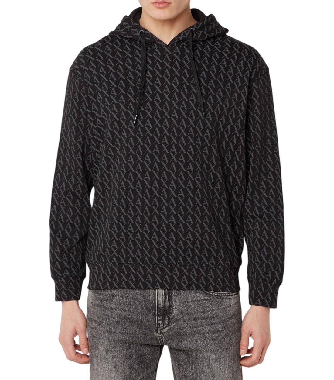 Armani Exchange Zwart Hoodie Met Logoprint