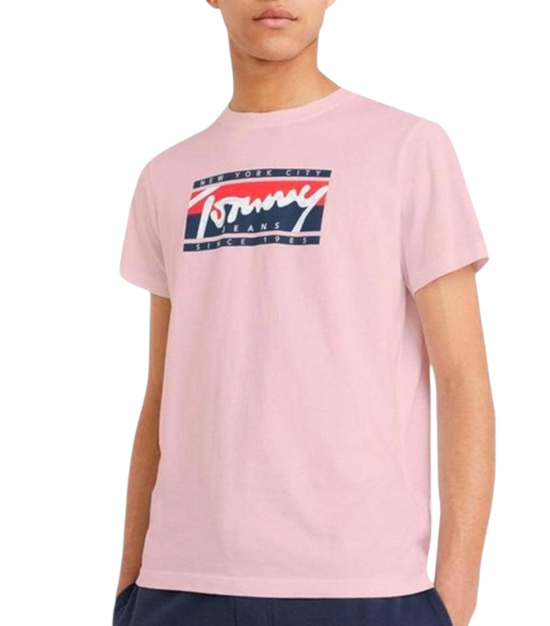 Tommy Hilfiger Jeans Roze Slim Fit T-shirt