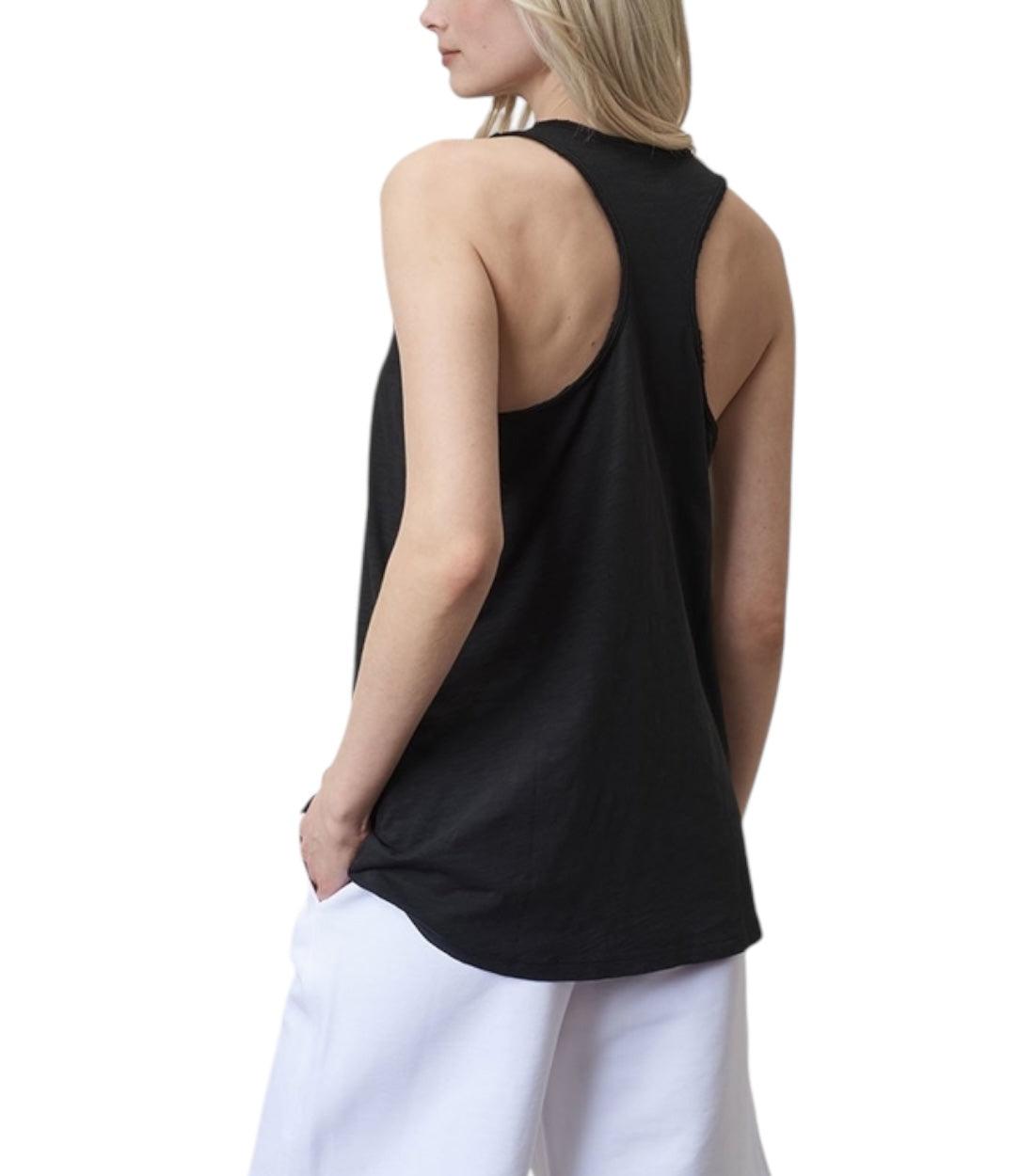 Blauer Zwart Tank Met Siersteentjes Dames