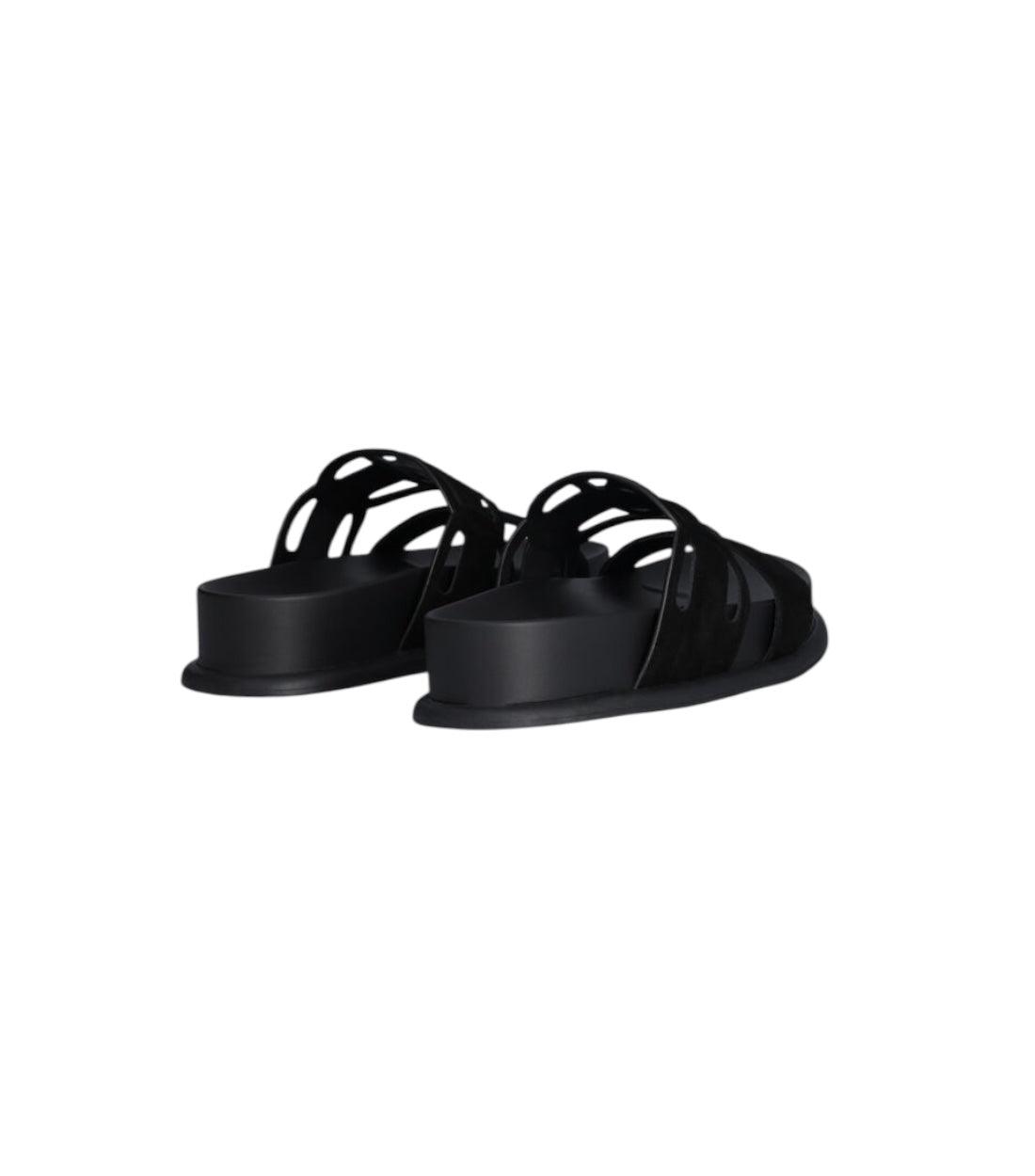 Liu Jo Zwart Sandalen Met Logo