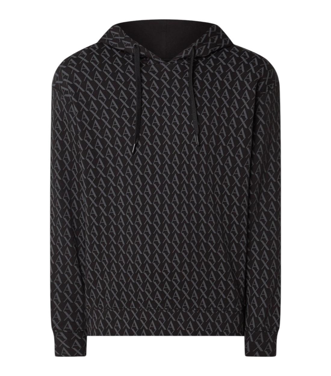 Armani Exchange Zwart Hoodie Met Logoprint