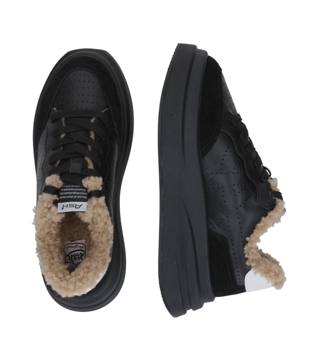 Ash Zwart Sneakers Met Teddy