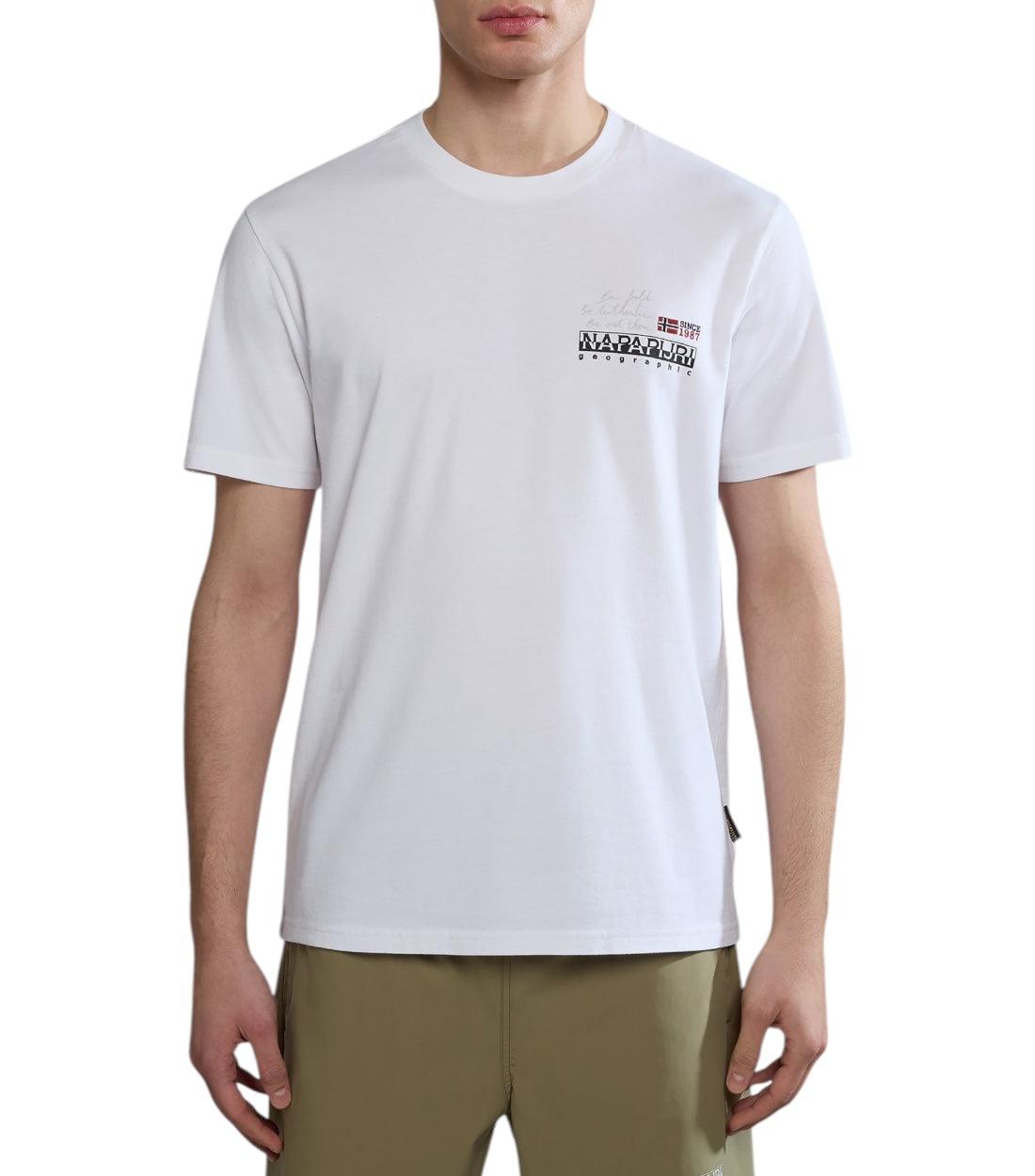 Napapijri Colville T-shirt Heren Wit Met Korte Mouwen