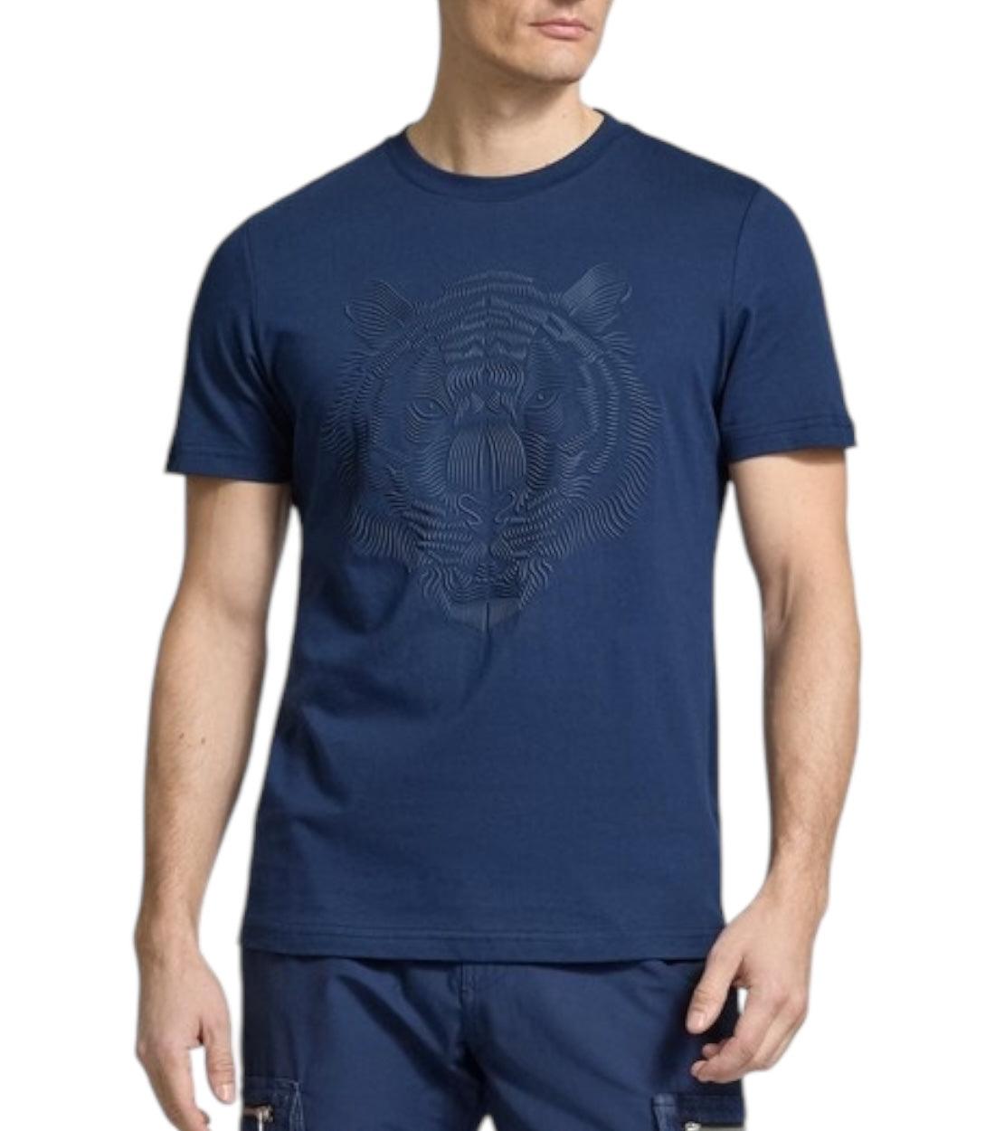 Antony Morato Blauw T-shirt Met Tijgerprint